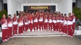 Pj Wali Kota Padang Andree Algamar dan para kepala OPD mengikuti Bimtek Bela Negara dan Wawasan Kebangsaan yang digelar Pusat Diklat Nasional. (Foto: Prokopim Padang)