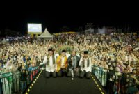 Pemkab Solsel sukses menggelar tabligh akbar di Ruang Terbuka Hijau (RTH) Padang Aro, Minggu (5/1/2025). (Foto: Humas Pemkab Solsel)