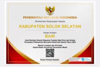 DPMPTSP Solsel meraih predikat “BAIK” pada penilaian kinerja PTSP dan PPB Tahun 2024. (Foto: Humas Pemkab Solsel)