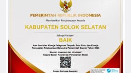 DPMPTSP Solsel meraih predikat “BAIK” pada penilaian kinerja PTSP dan PPB Tahun 2024. (Foto: Humas Pemkab Solsel)
