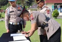 Iptu Rikky Naldo resmi dilantik sebagai Kapolsek Kota Padang Panjang menggantikan AKP Jhonni Efendi. (Foto: Diskominfo Padang Panjang)