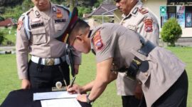 Iptu Rikky Naldo resmi dilantik sebagai Kapolsek Kota Padang Panjang menggantikan AKP Jhonni Efendi. (Foto: Diskominfo Padang Panjang)