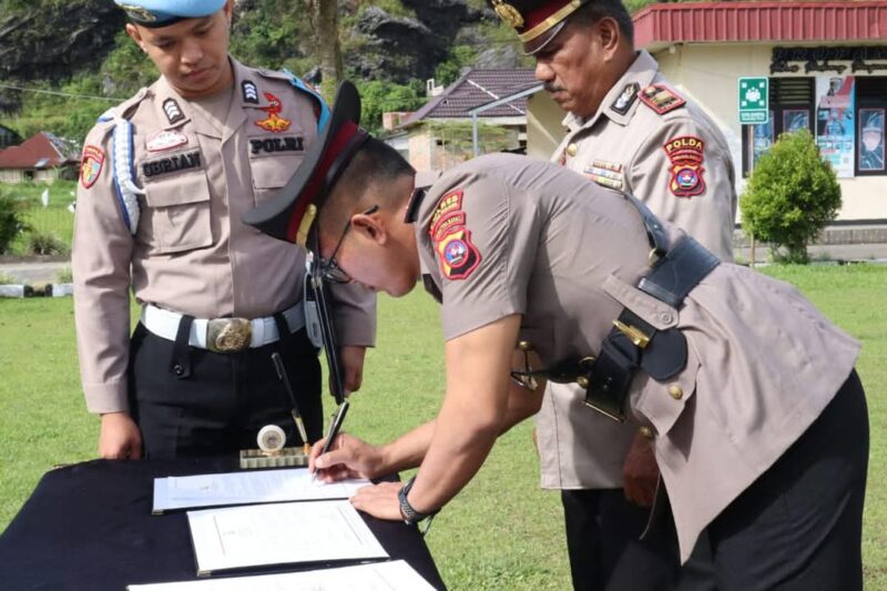 Iptu Rikky Naldo resmi dilantik sebagai Kapolsek Kota Padang Panjang menggantikan AKP Jhonni Efendi. (Foto: Diskominfo Padang Panjang)