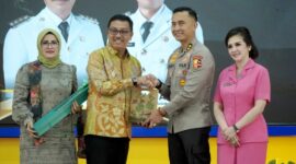 Suasana pisah sambut Kapolres Solok Selatan di Aula Sarantau Sasurambi, Minggu (12/1/2025). (Foto: Humas Pemkab Solsel)