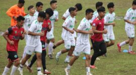 Menjelang kick off Liga 4 Sumbar, PSPP terus meningkatkan intensitas latihan. (Foto: Kominfo Padang Panjang)