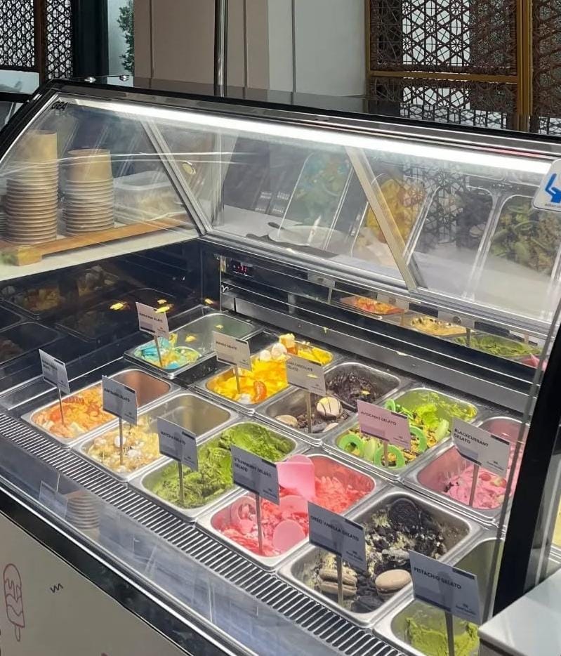 Hotel Santika Premiere Padang menghadirkan gelato dengan berbagai varian. (Foto: Hotel Santika Premiere Padang)