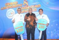 Pj Wali Kota Padang Andree Algamar menghadiri Grand Launching Super Apps Ollin By Nagari. (Foto: Prokopim Padang)