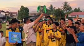 Turnamen Sepak Bola Palapa Cup II 2025 di Lubuk Begalung resmi ditutup oleh Camat Lubeg. (Foto: Ist)