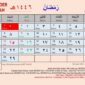 Kalender puasa Ramadhan Muhammadiyah. (Foto: Tangkapan layar Kalender Hijriyah Global Tunggal 1446 H)