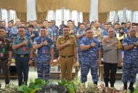 Wagub Sumbar Vasko Ruseimy menyambut Pasis Sesko AU Angkatan 62 di Auditorium Istana Gubernuran, Senin (24/2/2025). (Foto: ADPSB)