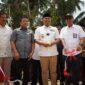 Bupati Dharmasraya, Sutan Riska Tuanku Kerajaan meresmikan Jembatan Gantung Siguntur yang membentang kokoh di atas Sungai Batanghari, Senin (3/1/2025). (Foto: Pemkab Dharmasraya)