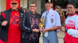 PPI Pengurus Kabupaten Dharmasraya menggelar Lomba Paskibraka antar sekolah se-Kabupaten Dharmasraya, Sabtu (8/2/2025). (Foto: Pemkab Dharmasraya)