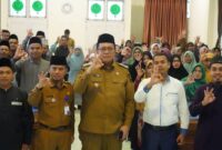 Wabup Tanah Datar, Ahmad Fadly membuka kegiatan pembinaan, evaluasi, dan persiapan akreditasi Rumah Tahfiz di Islamic Centre, Pagaruyung, Senin (24/2/2025). (Foto: Prokopim Tanah Datar)