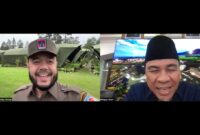 Wali Kota Padang Fadly Amran melakukan zoom meeting dengan Wakil Wali Kota Padang Maigus Nasir untuk memantau perkembangan di Kota Padang, Sabtu (22/2/2025). (Foto: Prokopim Padang)