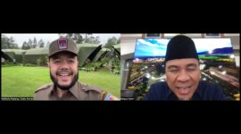 Wali Kota Padang Fadly Amran melakukan zoom meeting dengan Wakil Wali Kota Padang Maigus Nasir untuk memantau perkembangan di Kota Padang, Sabtu (22/2/2025). (Foto: Prokopim Padang)