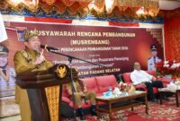 Wawako Padang Maigus Nasir membuka Musrenbang Kecamatan Padang Selatan, Senin (24/2/2025). (Foto: Prokopim Padang)