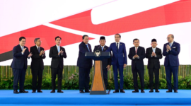 Presiden Prabowo Subianto resmi meluncurkan Badan Pengelola Investasi Danantara di Halaman Istana Kepresidenan Jakarta, Senin (24/2/2025). (Foto: BPMI Setpres/Muchlis Jr)