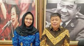 Bupati Dharmasraya, Annisa Suci Ramadhani bertemua dengan Wakil Ketua Komisi IV DPR RI, Alex Indra Lukman, di Gedung DPR RI, Jakarta, Senin (17/3/2025). (Foto: Pemkab Dharmasraya)
