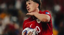 Ole Romeny mencetak gol semata wayang Indonesia ke gawang Bahrain pada laga lanjutan putaran ketiga Kualifikasi Piala Dunia 2026 Grup C di Stadion Utama Gelora Bung Karno, Senayan, Selasa (25/3/2025) malam WIB. (Foto: IG Oleromeny)