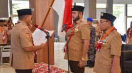 Wali Kota Padang Fadly Amran resmi dilantik sebagai Kamabicab 09 Gerakan Pramuka Kota Padang periode 2022-2027. (Foto: Prokopim Padang)