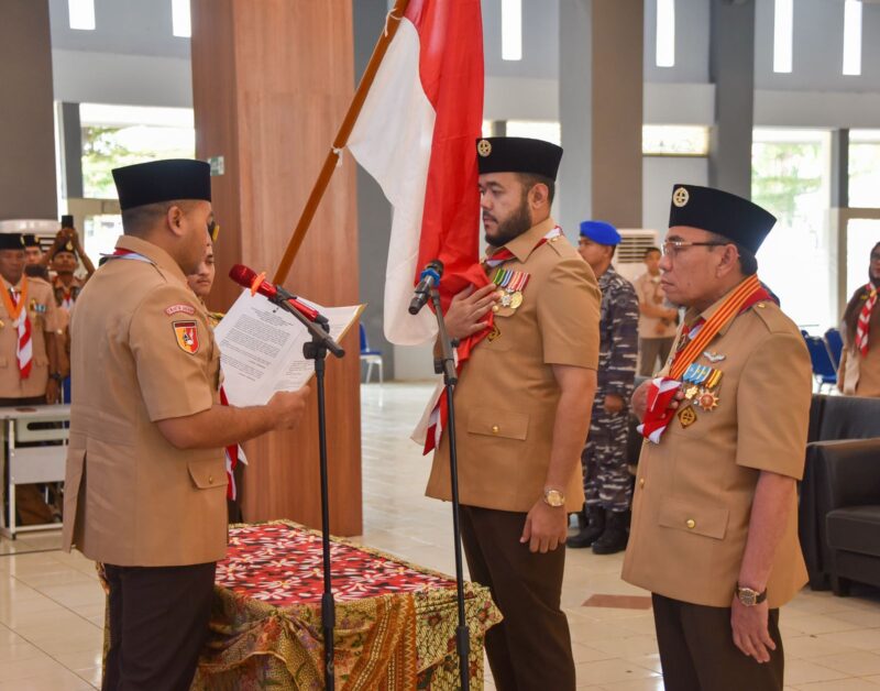 Wali Kota Padang Fadly Amran resmi dilantik sebagai Kamabicab 09 Gerakan Pramuka Kota Padang periode 2022-2027. (Foto: Prokopim Padang)