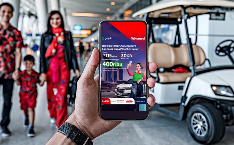Telkomsel dan Gojek menghadirkan Paket RoaMAX dan kupon diskon GoCar di Singapura. (Foto: Telkomsel)