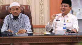Kakanwil Kemenag Sumbar, Mahyudin menerima kunjungan kerja Anggota DPD RI, Jelita Donal, Kamis (10/4/2025). (Foto: Humas Kemenang Sumbar)