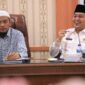 Kakanwil Kemenag Sumbar, Mahyudin menerima kunjungan kerja Anggota DPD RI, Jelita Donal, Kamis (10/4/2025). (Foto: Humas Kemenang Sumbar)
