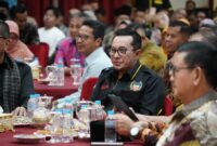 Bupati tanah Datar Eka Putra menghadiri acara silaturahmi dan halal bi halal bersama IKLB Kota Pekanbaru, Minggu (27/4/2024). (Foto: Prokopim Tanah Datar)