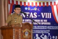 Wawako Padang Maigus Nasir membuka PENTAS ke-VIII yang diselenggarakan oleh HIMA Program Studi Pendidikan Sejarah UPGRISBA, Selasa (15/4/2025). (Foto: Prokopim Padang)