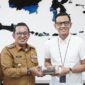 Bupati Tanah Datar, Eka Putra mengunjungi kantor Pertamina Patra Niaga Sumbar di Padang pada Senin (14/4/2025). (Foto: Prokopim Tanah Datar)