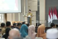 Gubernur Sumbar Mahyeldi membuka Musrenbang RKPD Sumbar 2026 di Auditorium Istana Gubernur, Selasa (15/4/2025). (Foto: ADPSB)