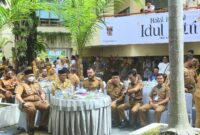 Pemko Padang menggelar acara Halal Bihalal di Kantor Balai Kota Aie Pacah, Selasa (8/4/2025). (Foto: Prokopim Padang)