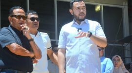 Wali Kota Padang Fadly Amran meninjau progres Basko City Mall, Sabtu (12/4/2025). (Foto: Prokopim Padang)