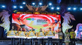 Asbanda dan Bank Papua menggelar Undian Tabungan Simpeda Nasional Periode ke 2 Tahun XXXV-2025 di Istora Papua Bangkit, Sentani, Jayapura, Papua, Kamis, 24 April 2025.