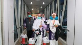 Kloter 07 menutup keberangkatan haji gelombang I Embarkasi Padang, Rabu (13/5/2025). (Foto: Humas Kemenag Sumbar)