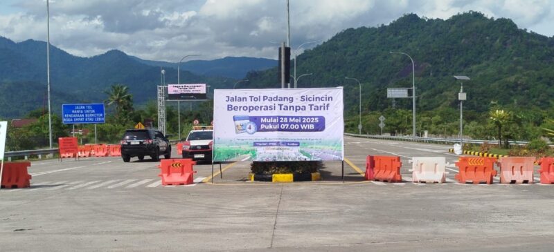 Tol Padang–Sicincin sepanjang 36 km resmi beroperasi gratis mulai 28 Mei 2025. (Foto: Hutama Karya)