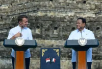 Presiden RI Prabowo Subianto dan Presiden Prancis Emmanuel Macron meluncurkan kemitraan strategis di bidang kebudayaan antara Indonesia dan Prancis. (Foto: BPMI Setpres)