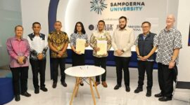 Pemko Padang menandatangani perjanjian kerjasama pendidikan dengan Sampoerna University, Kamis (22/5/2025). (Foto: Prokopim Padang)
