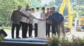 Groundbreaking pembangunan Fly Over Sitinjau Lauik Tahap I, Sabtu (3/5/2025). (Foto: Pemprov Sumbar)