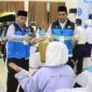 Embarkasi Padang mulai berangkatkan jemaah gelombang II ke Jeddah. (Foto: Humas Kemenag Sumbar)