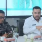 Wali Kota Padang Fadly Amran dalam pertemuan bersama Wadan Lantamal II Padang, Kolonel Laut (P) Mulyadi, Rabu (25/6/2025). (Foto: Prokopim Padang)