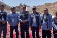 PPIH menyampaikan keterangan usai selesaikan tugas di Muzdalifah. (Foto: Ist)