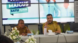 Wali Kota Padang Fadly Amran memimpin rapat penataan kawasan tersebut di Gedung Putih Rumah Dinas Wali Kota, Selasa (24/6/2025). (Foto: Prokopim Padang)