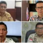 Afriadi (kiri atas), Edi Hasymi (kanan atas), Arfian (kiri bawah) dan Yosefriawan (kanan bawah). Keempat pejabat senior Pemko Padang ini akan memasuki purna tugas. (Foto: Ist)