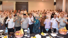 Wakil Wali Kota Padang Maigus Nasir membuka FGD Evaluasi Penyelenggaraan Program BPJS Kesehatan Gratis di HW Hotel Padang, Rabu (18/6/2025). (Foto: Prokopim Padang)