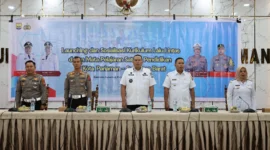 Wali Kota Pariaman Yota Balad melaunching implementasi tertib lalu lintas dalam kurikulum pendidikan dasar tahun ajaran 2025/2026 di Aula Balaikota Pariaman, Rabu (11/6/2025). (Foto: Kominfo Pariaman)