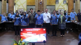 Wakil Wali Kota Padang Maigus Nasir membuka Sosialisasi P4GN di Ruang Abu Bakar Ja’ar, Balai Kota Padang, Aia Pacah, Selasa (17/6/2025). (Foto: Diskominfo Padang)