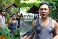 Tokoh masyarakat Kelurahan Lohong mendukung rencana pemasangan alat deteksi tsunami HFR di Pantai Taman Anas Malik, Pariaman. (Foto: Kominfo Pariaman)