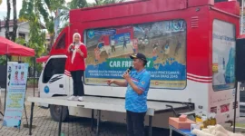 Camat Lubeg, Nofiandi Amir saat peringatan HANI dan Harganas, Rabu (25/6/2025). (Foto: FB Diskominfo Padang)